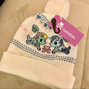 TOKIDOKI MERMICORNO INTARSIA KNIT POM BEANIE